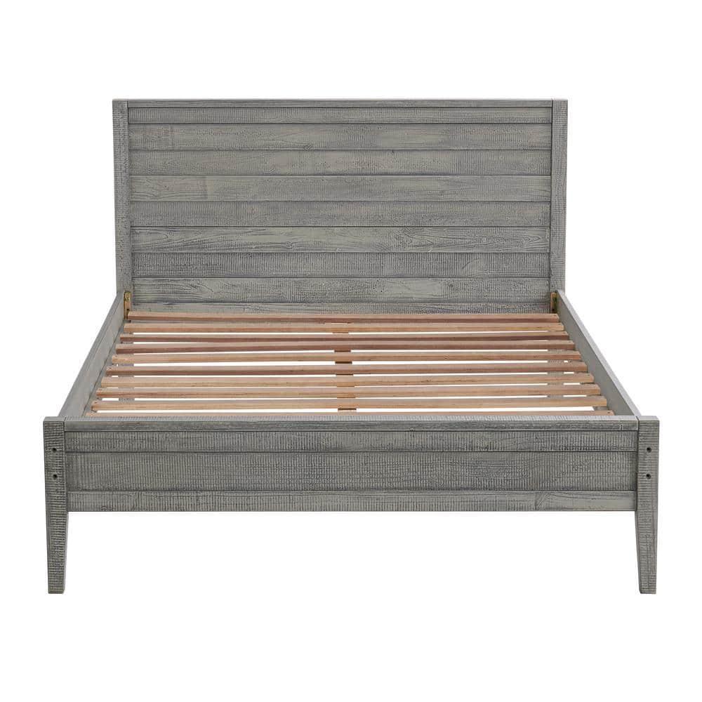 Alaterre Furniture Windsor Panel Wood Full Bed, Driftwood Gray