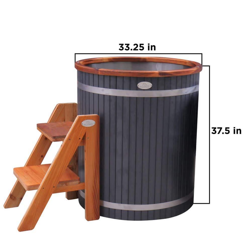 ALEKO ALEKO Ice Bath Frost Cold Pod Plunge Tub | 118 Gallon Water Treatment Capacity | 37.5” x 32.25”