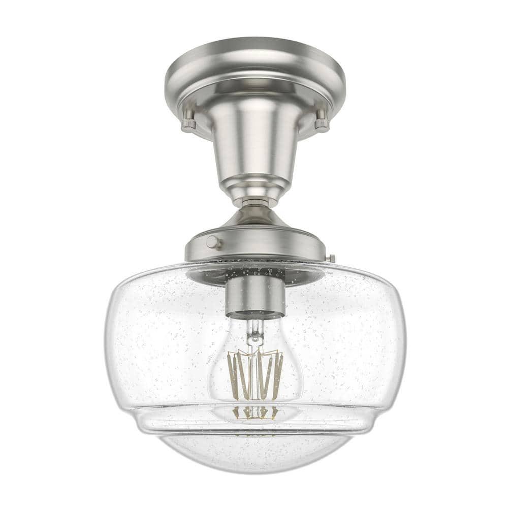 Saddle Creek 1 - Light Single Schoolhouse Pendant with Glass