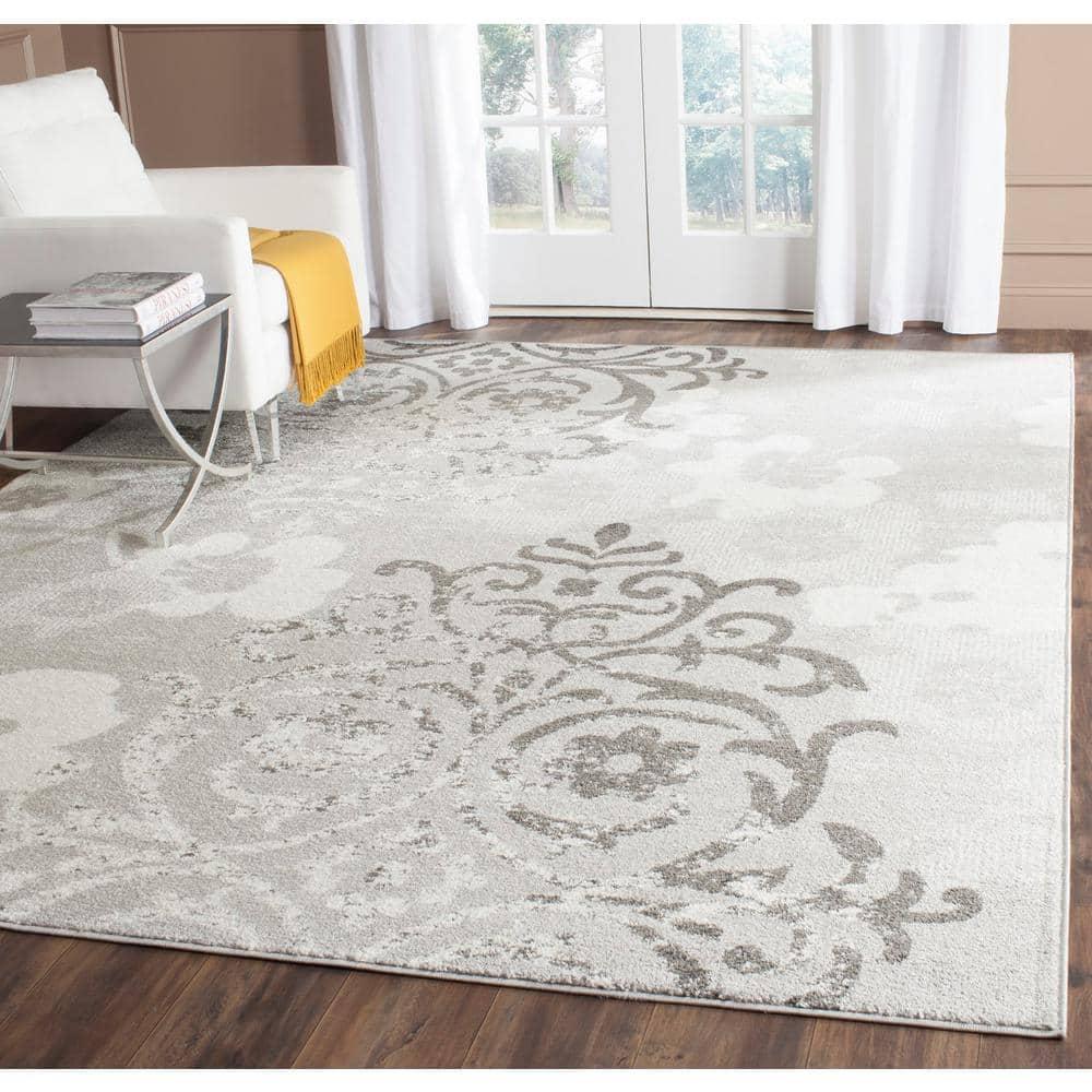 Adirondack ADR114 Machine Made Indoor Area Rug - Silver/Ivory - 9'x12' - Safavieh
