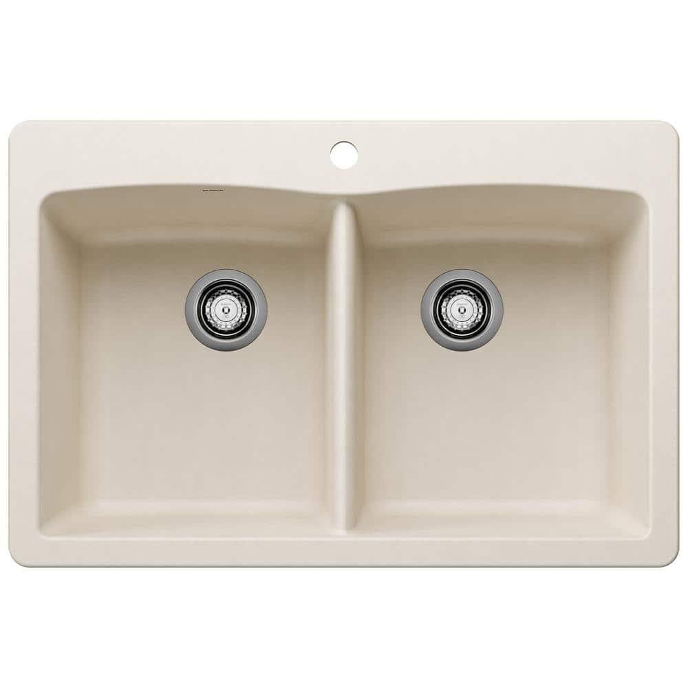 Diamond SILGRANIT 33" L x 22" W Double Bowl Drop-In/Undermount Kitchen Sink