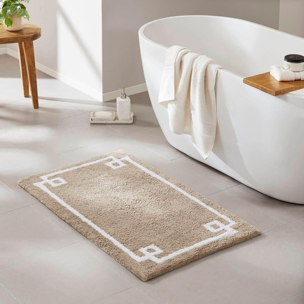Madison Park 100% Cotton Tufted Bath Rug with Non-Slip Backing