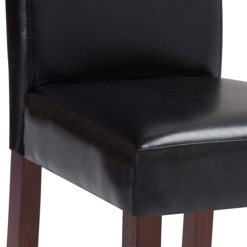 Simpli Home Acadian Parson Dining Chair (Set of 2) in Midnight Black