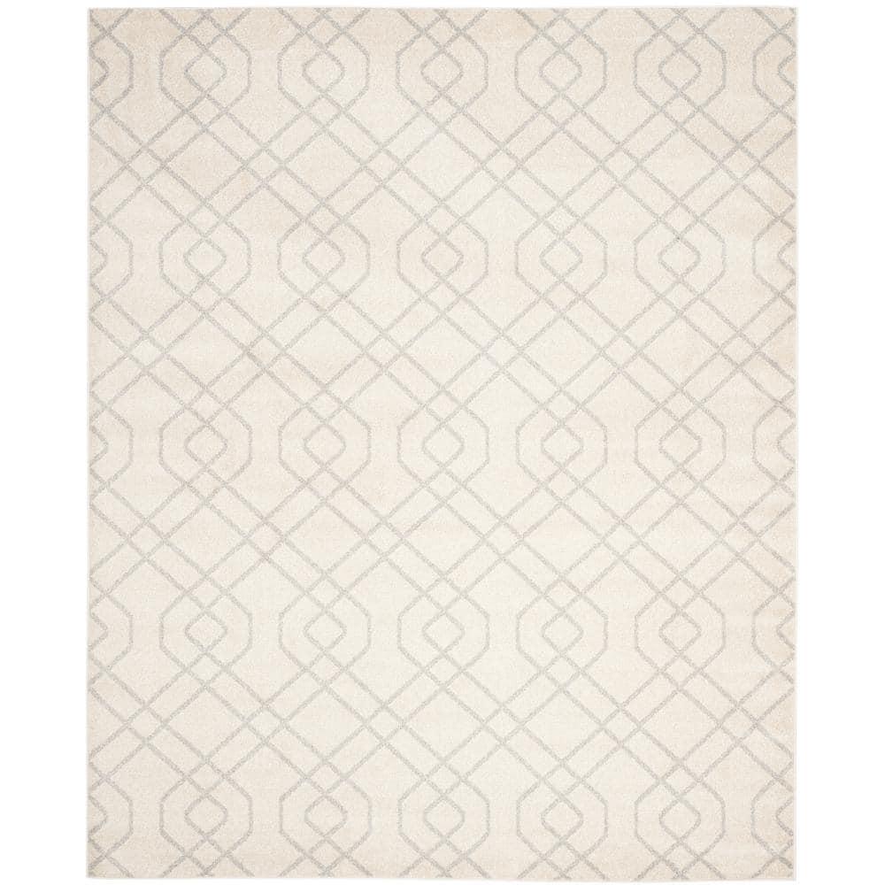 SAFAVIEH Amherst Roseann Geometric Area Rug, Ivory/Light Grey, 9' x 12'