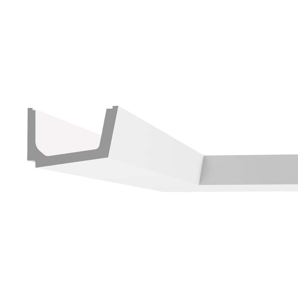 4-3/8 in x 2-3/4 in x 78-3/4 in Primed White Plain Polyurethane Crown Moulding