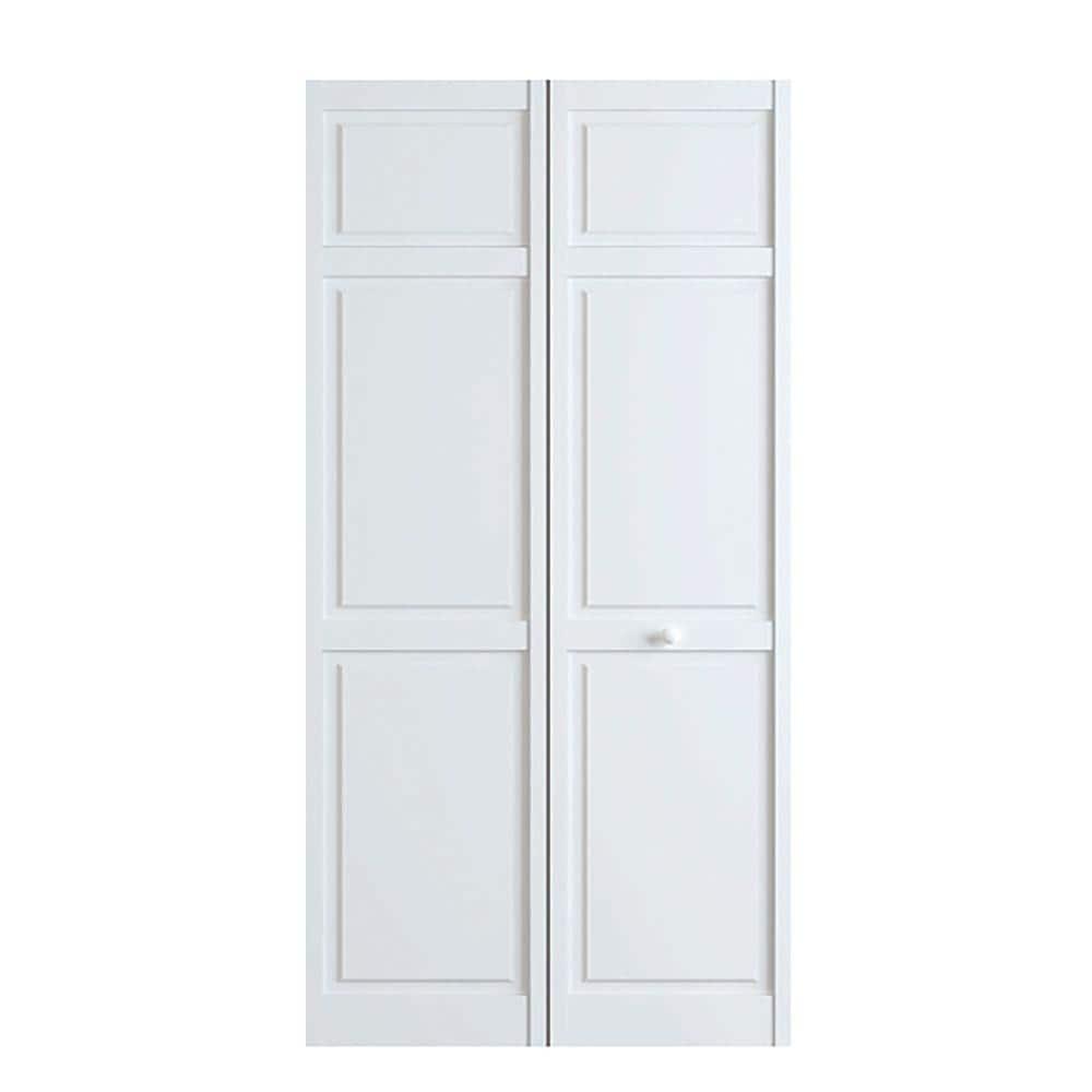 Kimberly Bay Paneled Wood Primed Bi-Fold Door