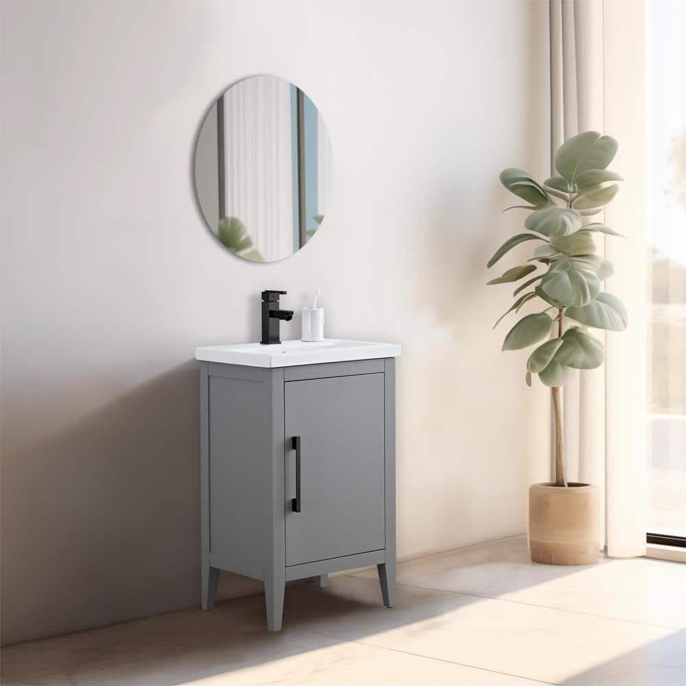 20'' Single Bathroom Vanity with Ceramic Top