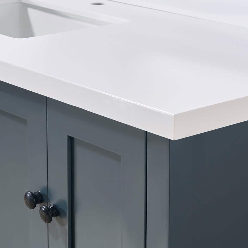 61'' Stone Single Bathroom Vanity Top with Sink