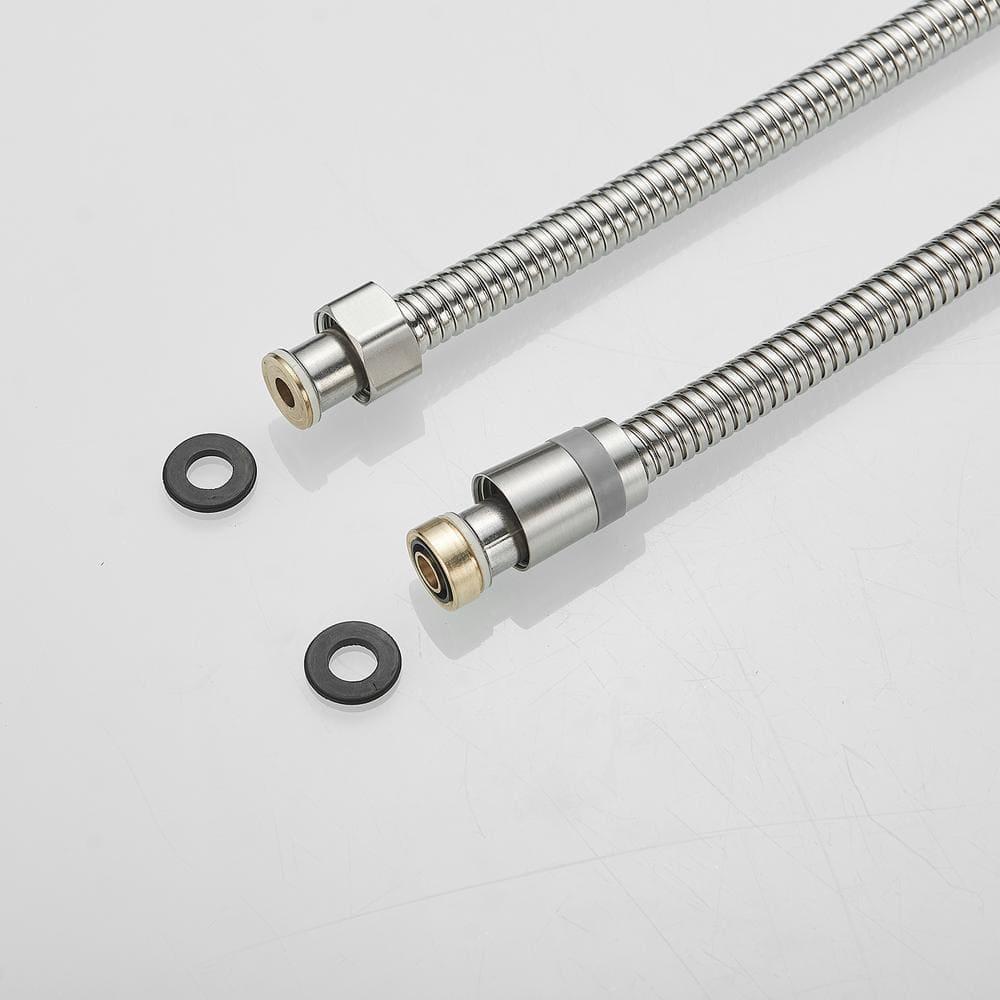 71 in. (5.9 ft.) Stainless Steel Replacement Shower Hose For Hand Held Shower Heads with Brass Insert In Brushed Nickel