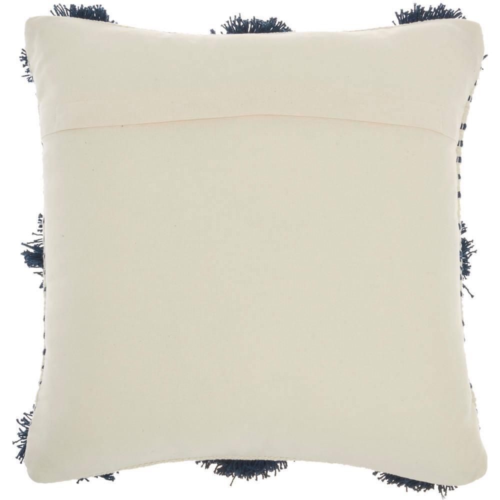 Mina Victory Pom-poms Cotton Reversible Throw Pillow