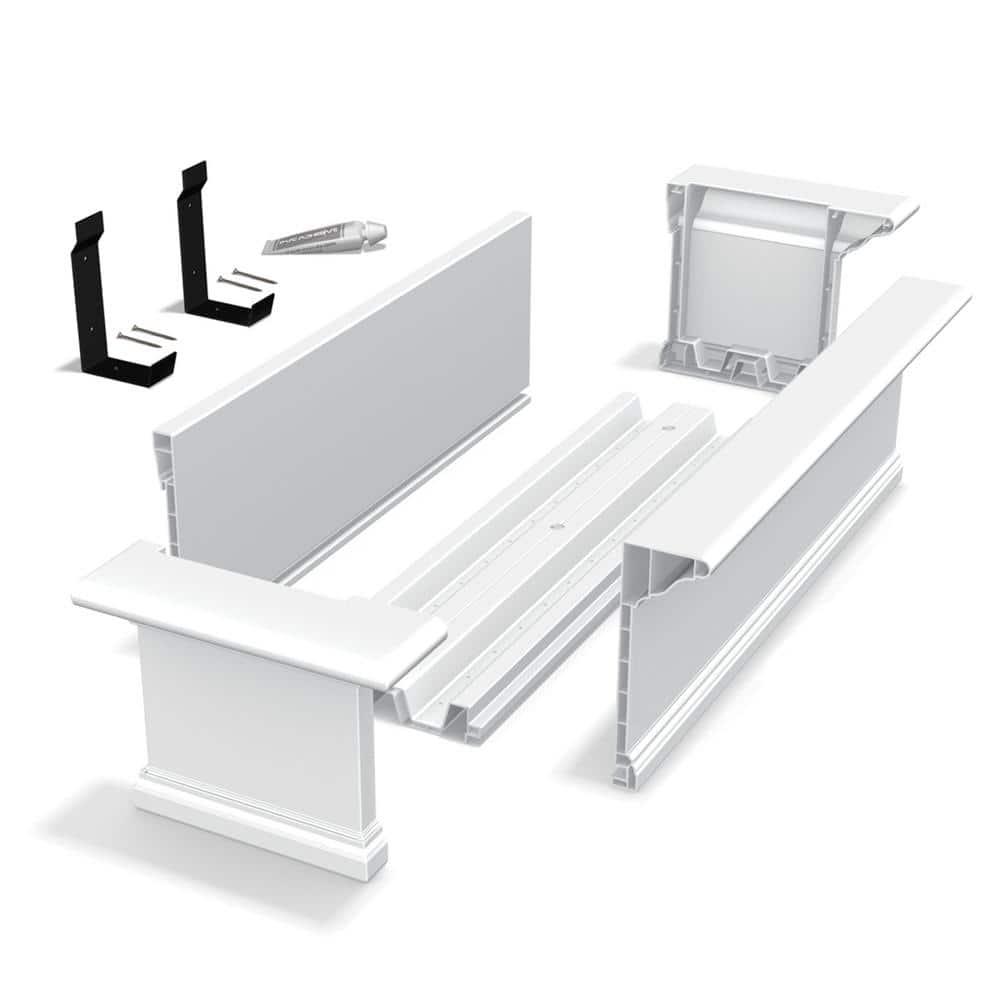 Mayne Yorkshire 3ft Window Box - Customizable - Vinyl Planter Box - White (4823-W)