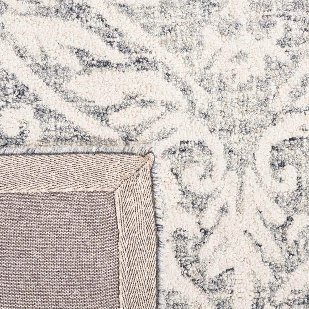 Abstract ABT204 Handmade Indoor Area Rug - Ivory/Grey - 6'x9' - Safavieh