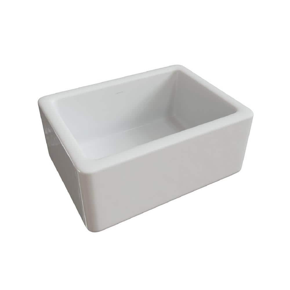 24'' L Farmhouse / Apron Single Bowl Fireclay Kitchen Sink