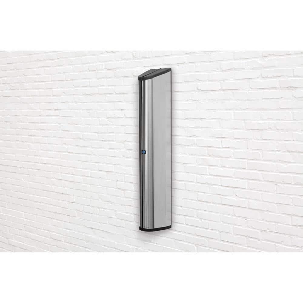 Brabantia Matt Steel Wall-Mounted Retractable Clothesline with Storage Box