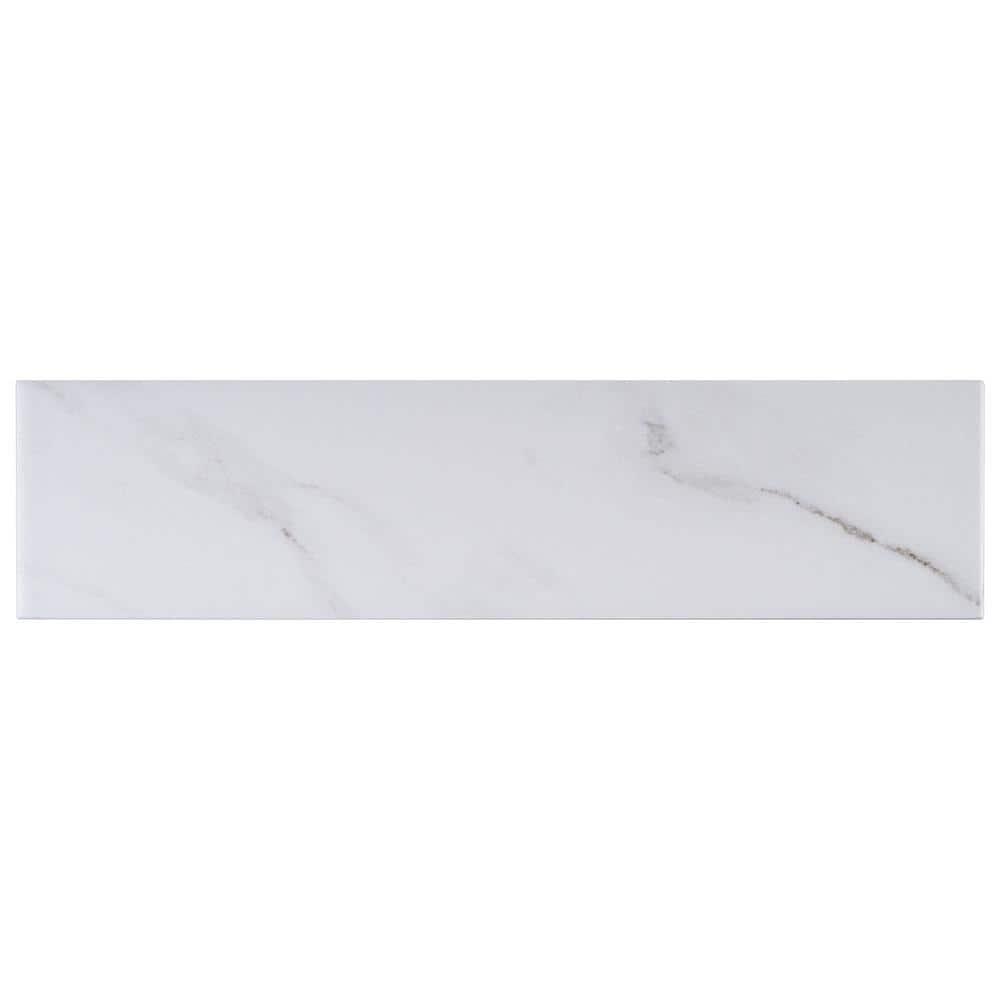 Pulpis 3" x 13" Beveled Porcelain Marble Look Subway Wall & Floor Tile