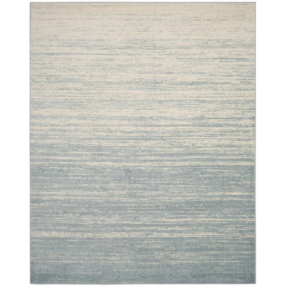SAFAVIEH Adirondack Esmond Striped Area Rug, Slate/Cream, 10' x 14'