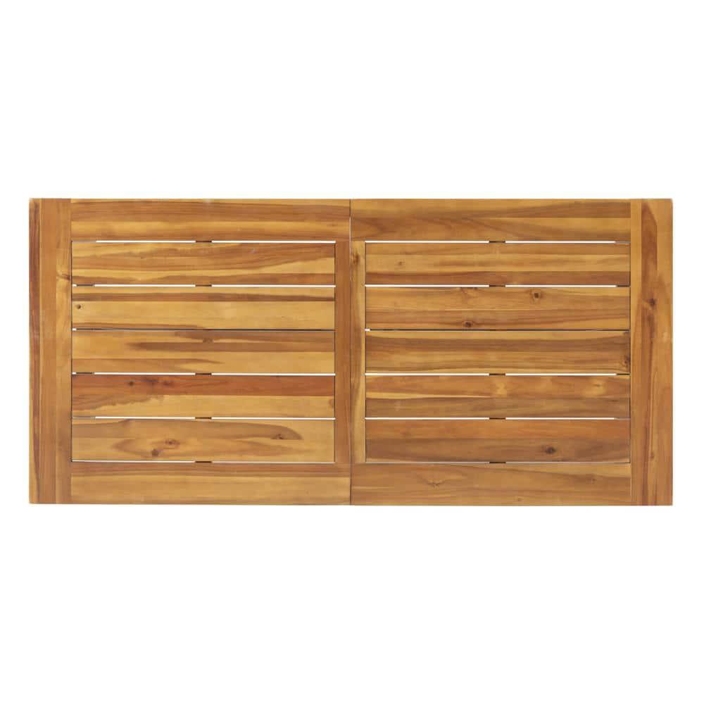 17 Stories 3-Piece Acacia Wood Outdoor Dining Set
