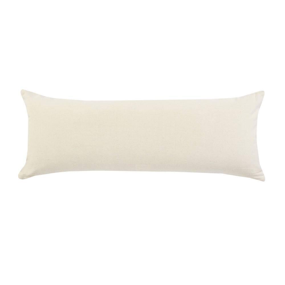 Wispy Ways Ensign Blue/Cream Striped Textured Poly-fill 14 in. x 36 in. Indoor Throw Pillow