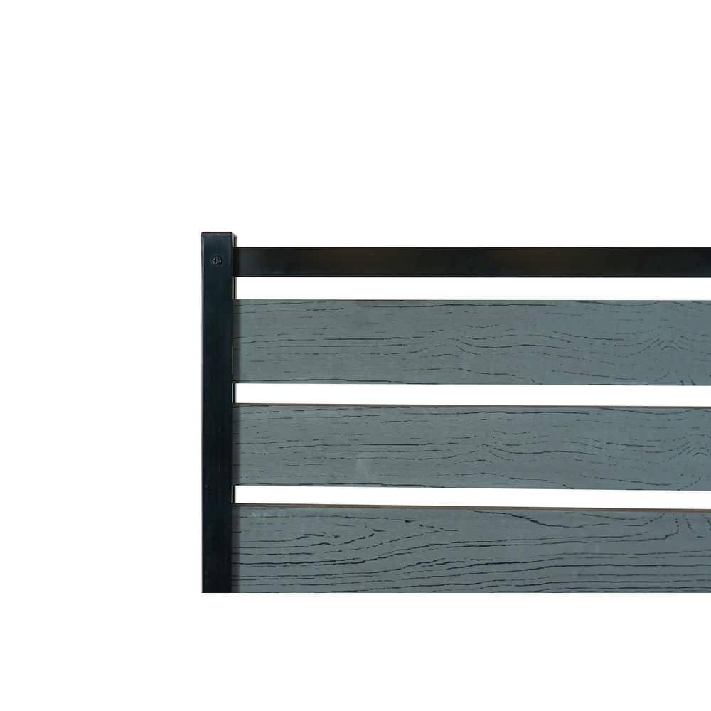 Enclo 48in H x 40in W (2 Panels) No Dig Enclo Vienna Charcoal Color Woodtek Privacy Screen, Outdoor Vinyl Privacy Fence Panel, Privacy Wall for Trash Cans & Air Conditioner Fence, Patio Privacy Screen, EC18018