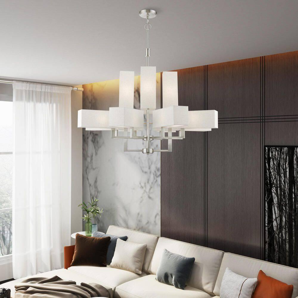 Livex Lighting Rubix 12 - Light Chandelier in  Brushed Nickel