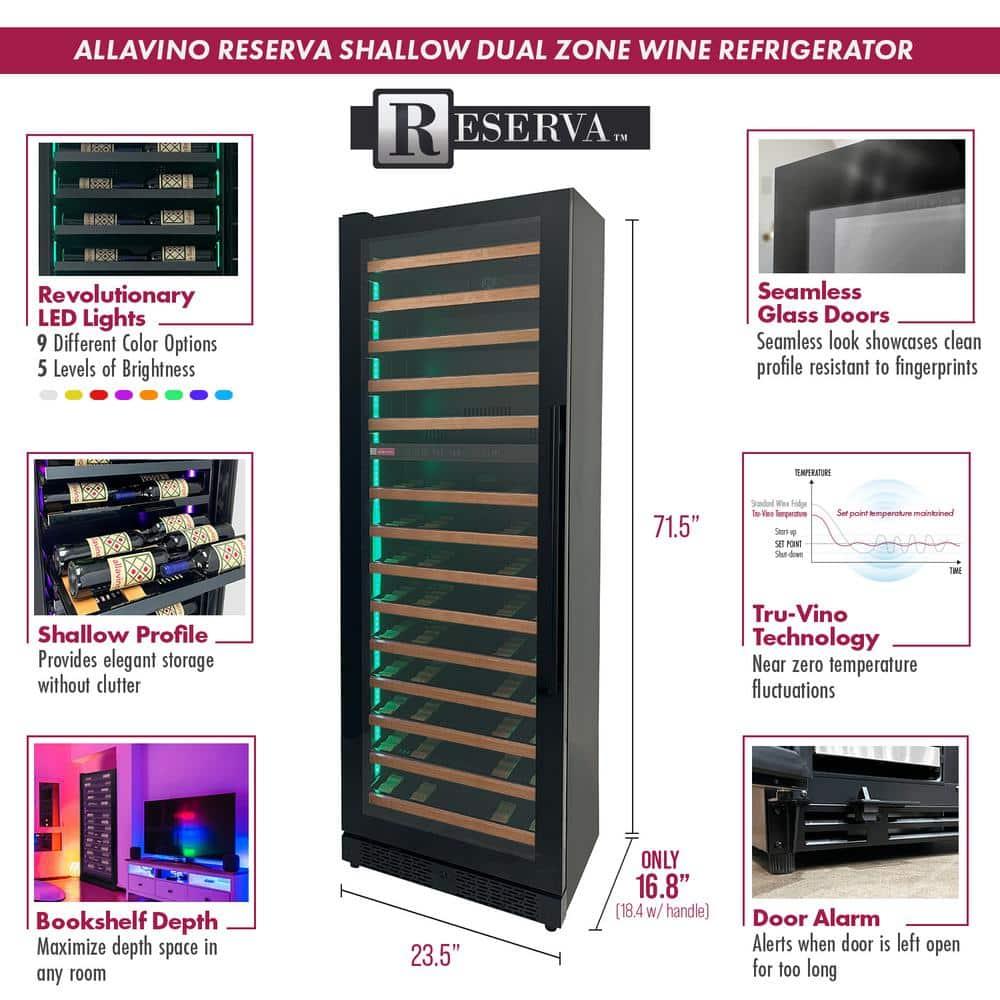 Allavino Allavino Dual Zone 23.5'' Freestanding 67 Bottle Wine Refrigerator