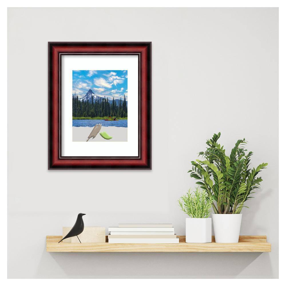 Amanti Art Rubino Cherry Scoop Wood Picture Frame Opening Size 11x14 in. (Matted To 8x10 in.)