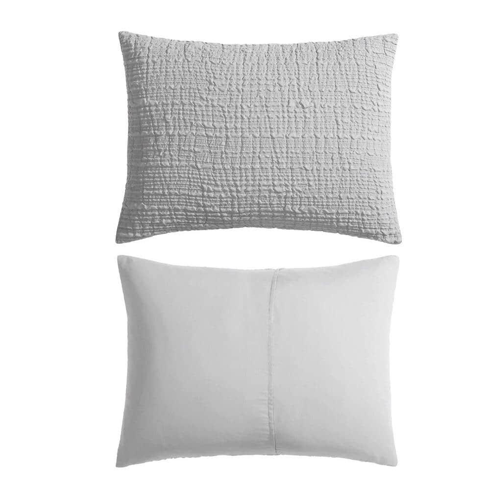 Kenneth Cole Serenity Wavy Lines Grey 3 Piece Comforter Set- Full/Queen