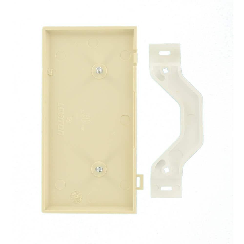 Ivory Plastic Sectional End Panel Wall Plate
