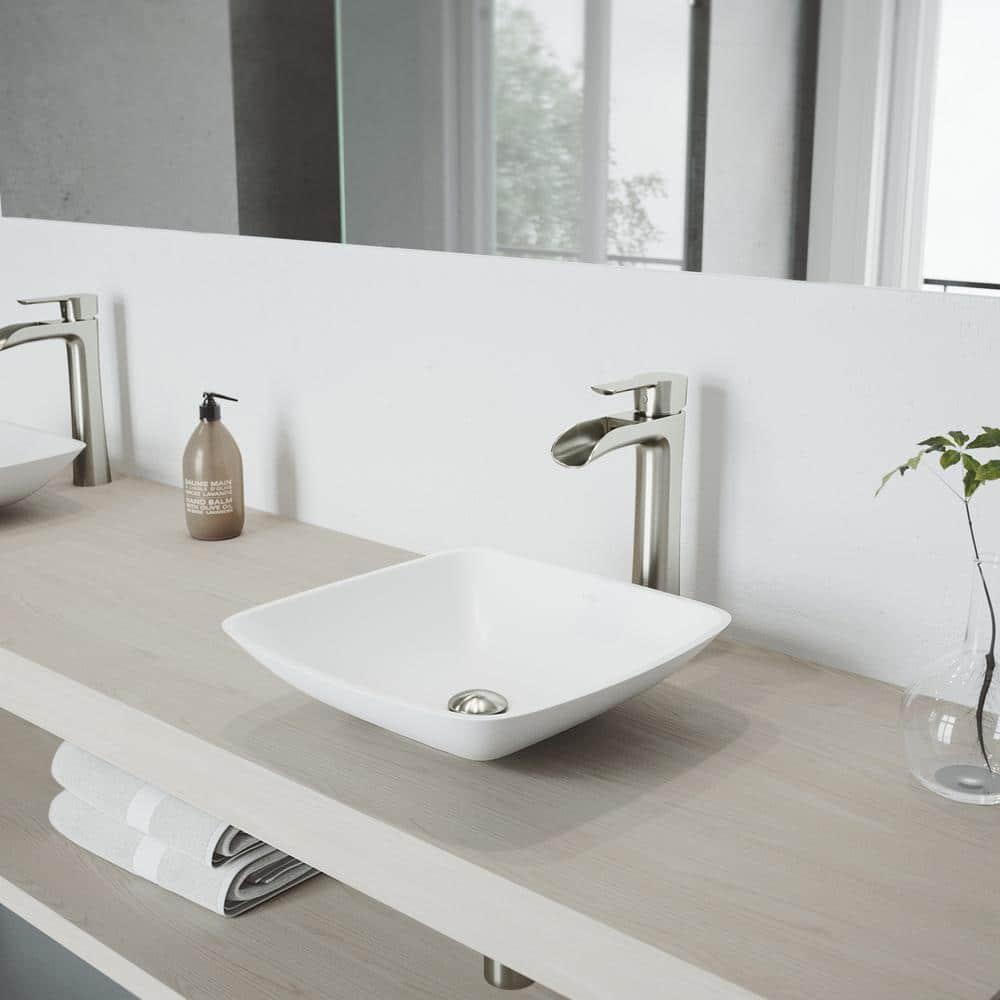 Niko 11" H Single Handle Vessel Sink Bathroom Faucetwith Pop-up Drain