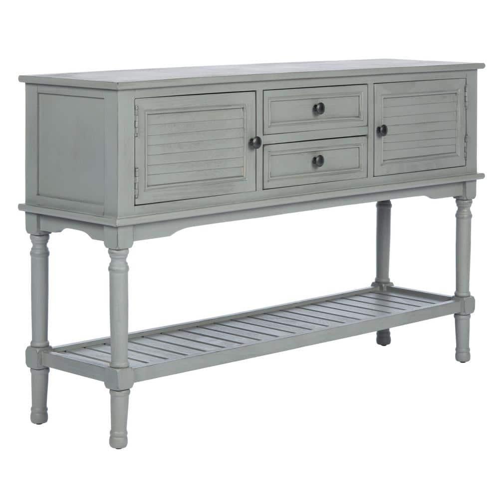 Tate 2 Drawer 2 Door Console Table - Distressed Grey - Safavieh
