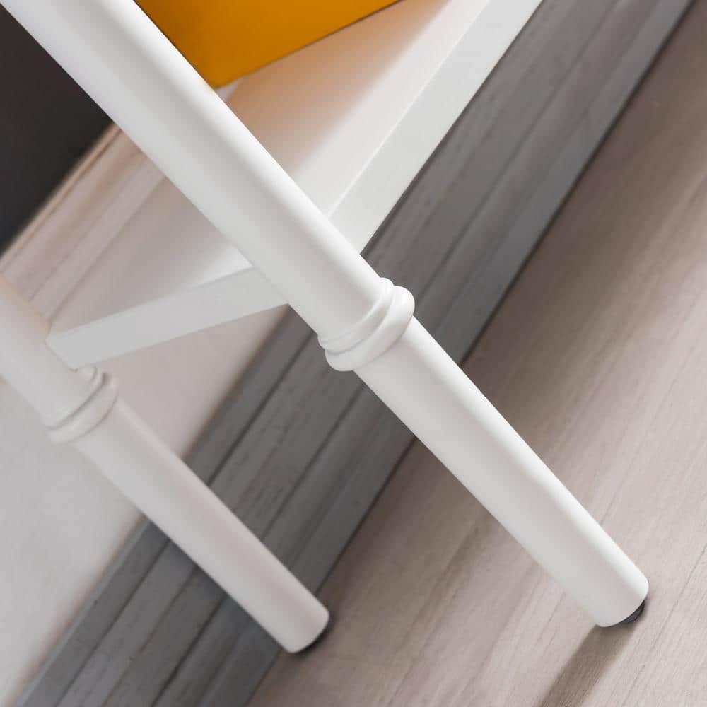 Leick Home Coastal Notions Solid Wood Console Table with Shelf, White
