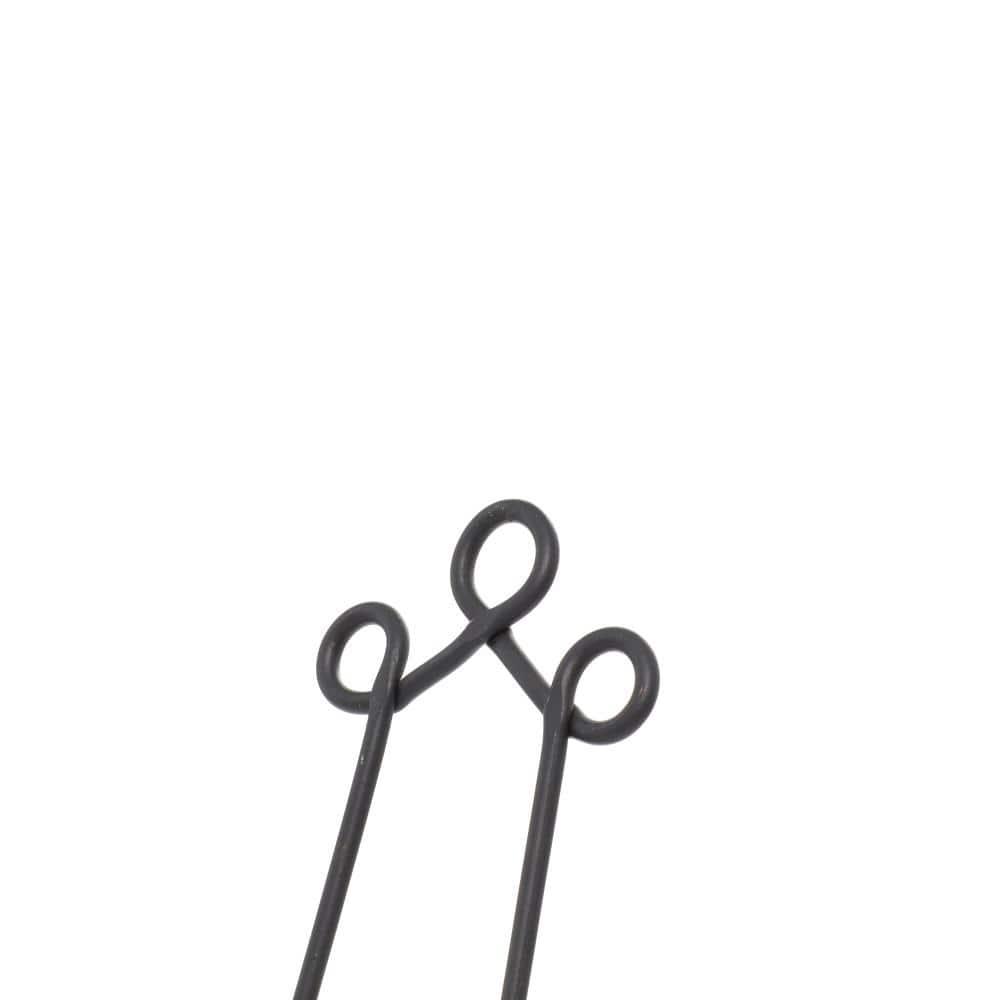 DecMode 6" x 18" Black Metal Scroll Easel, 1-Piece