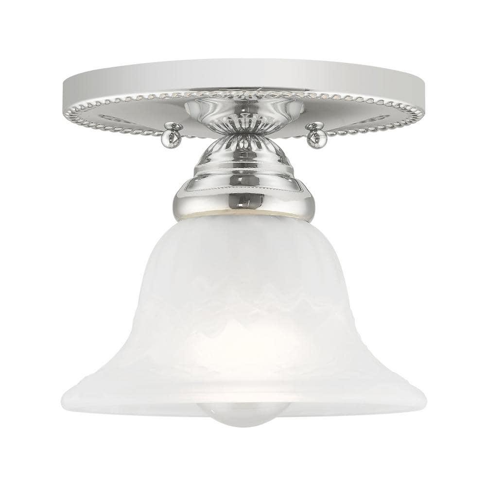 Livex Lighting Edgemont 1 - Light Flush Mount in  Polished Chrome