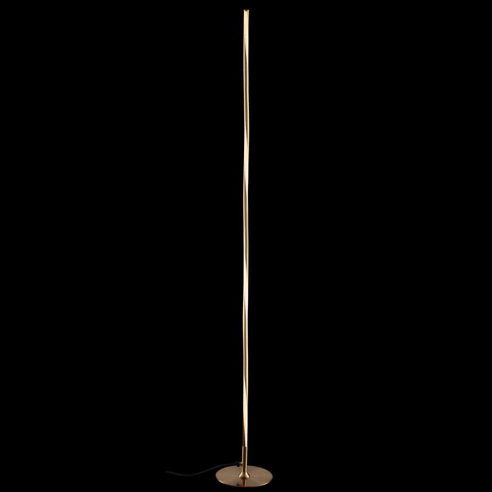 JONATHAN Y JYL7006B Pilar 63.75" LED Integrated Floor Lamp, Modern, Contemporary for living room, dinning room, bedroom, office, Gold
