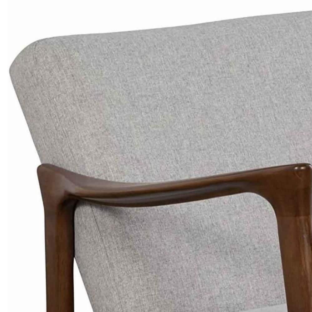 Trent Home Contemporary Slate Wood Lounge Chair in Brown and Gray