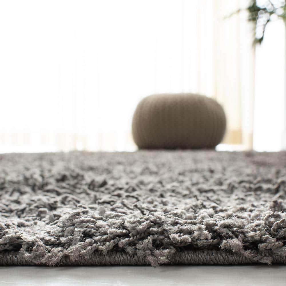 Athens Shag SGA119 Power Loomed Indoor Accent Rug - Dark Grey - 3'x5' - Safavieh