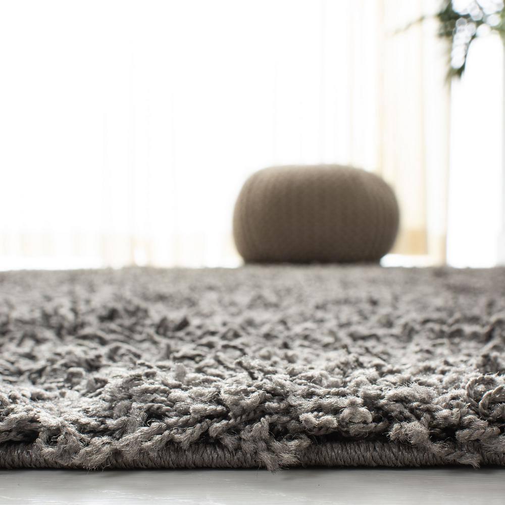 Athens Shag SGA119 Power Loomed Indoor Area Rug - Dark Grey - 5'1"x7'6" - Safavieh