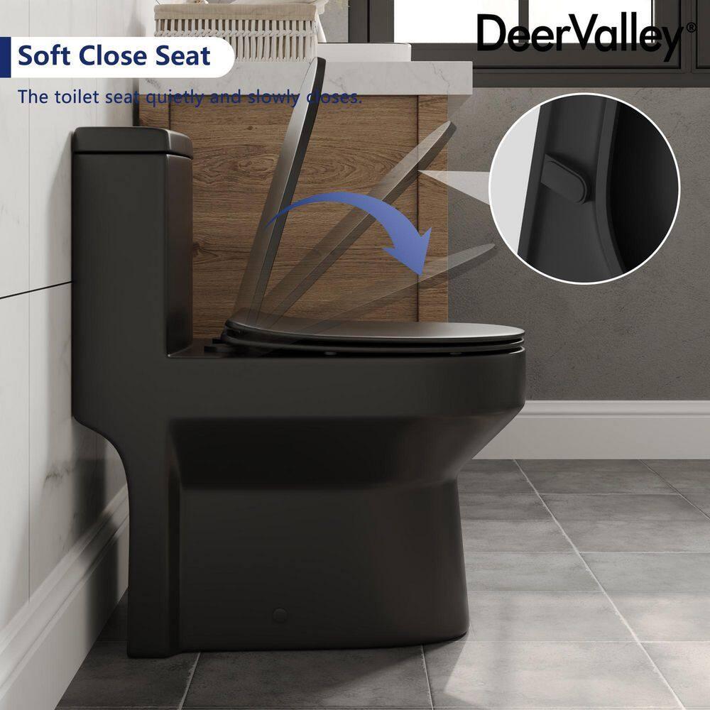 Liberty Compact Toilet, Modern One-Piece Round Toilet with Dual Flush, Easy Cleaning Fully Skirted Design(Seat Included)