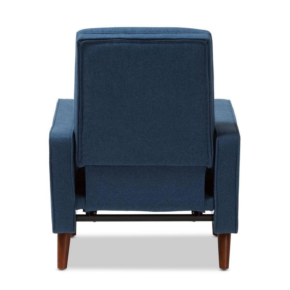 Mathias Mid - Century Modern Fabric Upholstered Lounge Chair - Baxton Studio