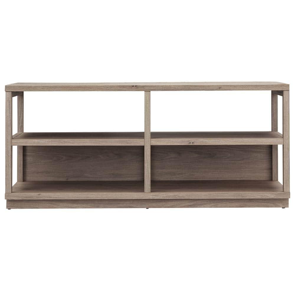Evelyn&Zoe Thalia Rectangular TV Stand for TV's up to 60", Antique Gray Oak