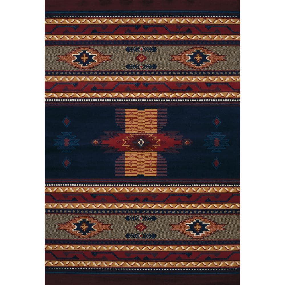 United Weavers Brunswick Tamara Southwestern Runner Rug, Navy, 1'11" x 7'4"