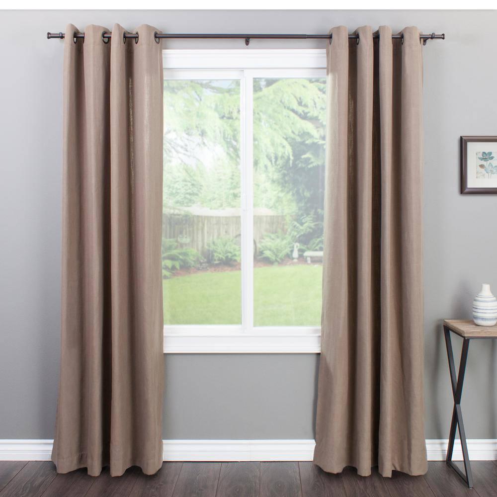 Decopolitan 7/8" Diameter End Cap Adjustable Curtain Rod Set