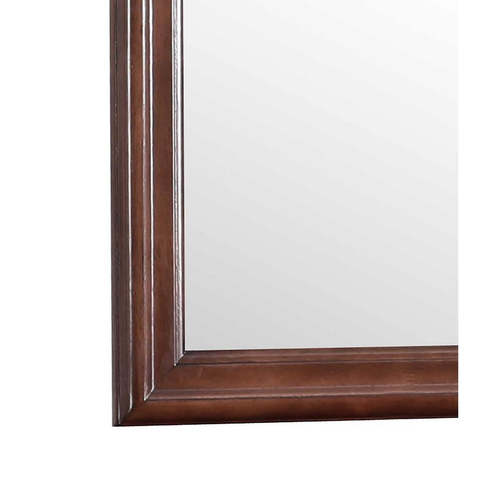 Passion Furniture 38 in. x 38 in. Classic Square Wood Framed Dresser Mirror