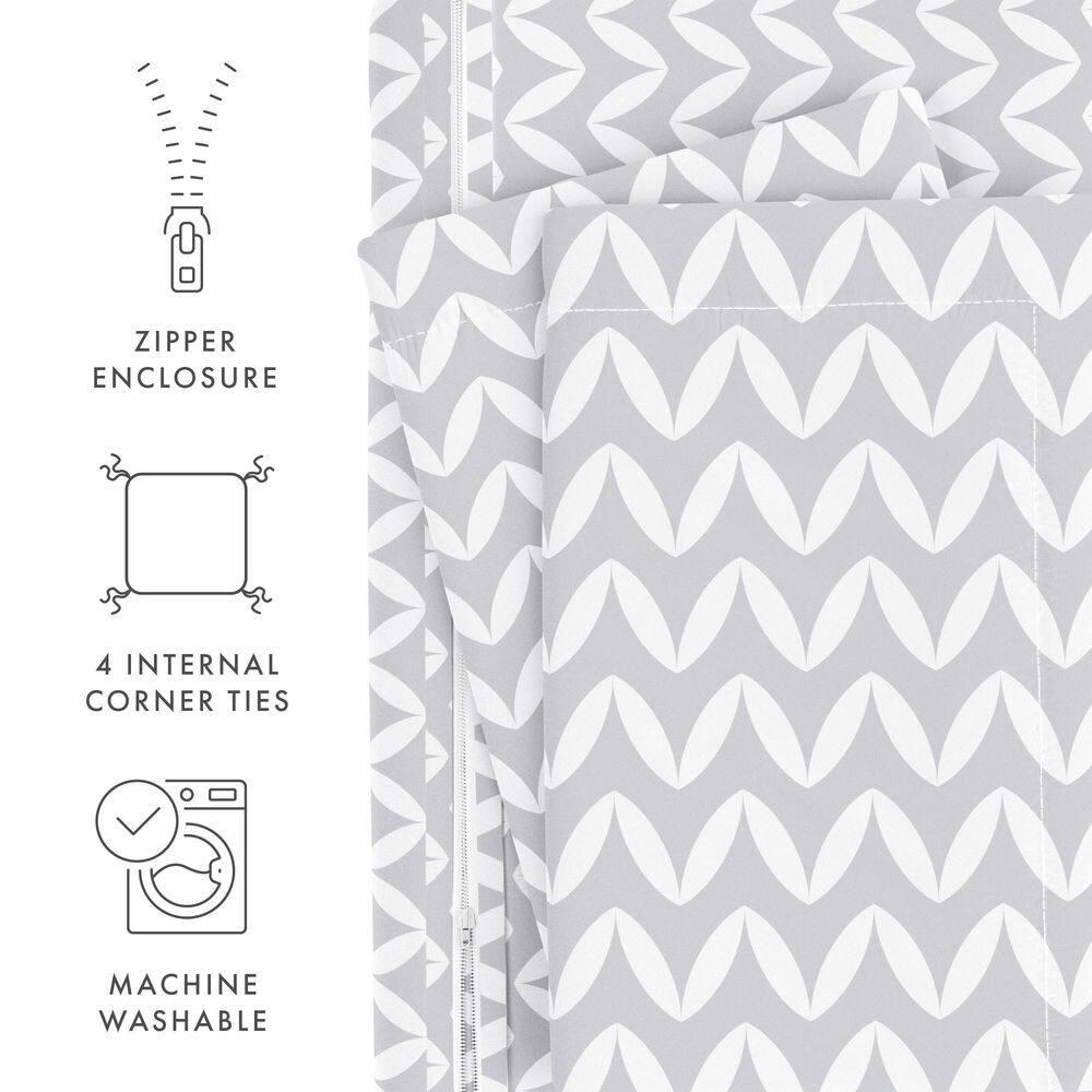 Simply Soft™ Puffed Chevron Pattern Duvet Cover Set