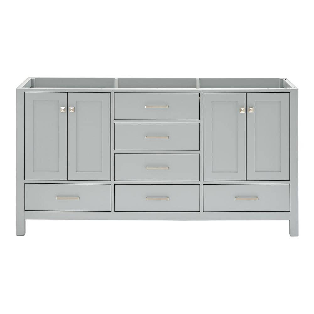 Ariel A067d-Bc Cambridge 66" Double Free Standing Vanity Cabinet Only - Grey
