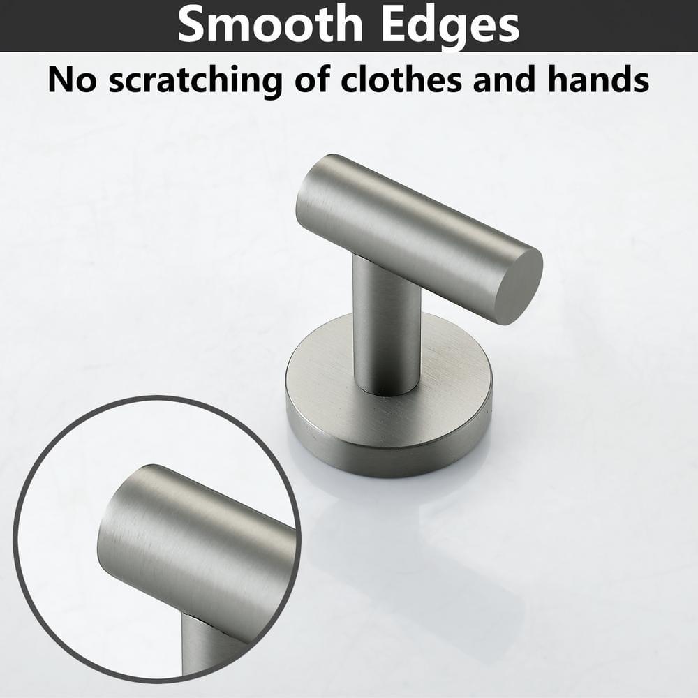 maiguoone A4BK-801 Bathroom Stainless Steel Towel Hooks Wall Mounted 4-Pack