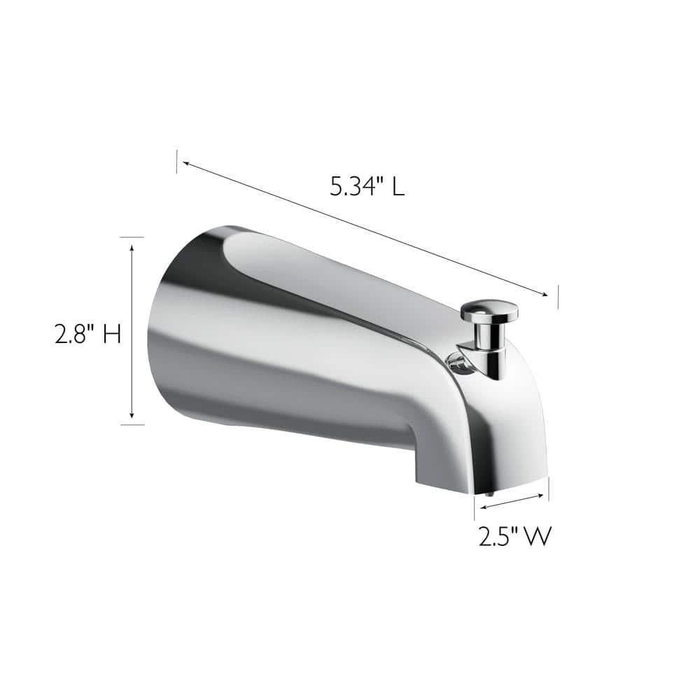 Tub Spout with Diverter Slip Fit Connection