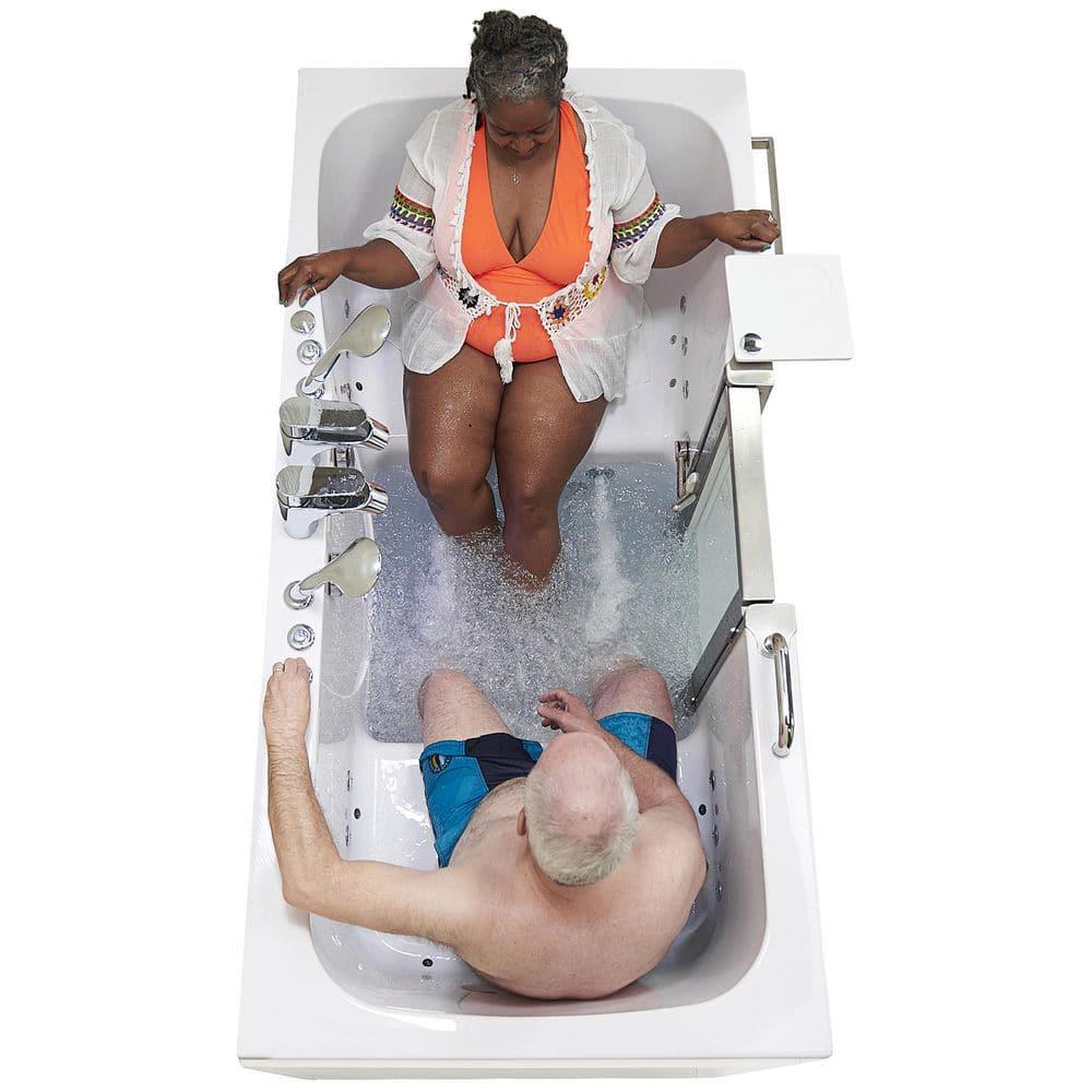 Ella Walk In Baths Escape 72'' x 36'' Walk-in Acrylic Bathtub with Faucet 93285-22Ph