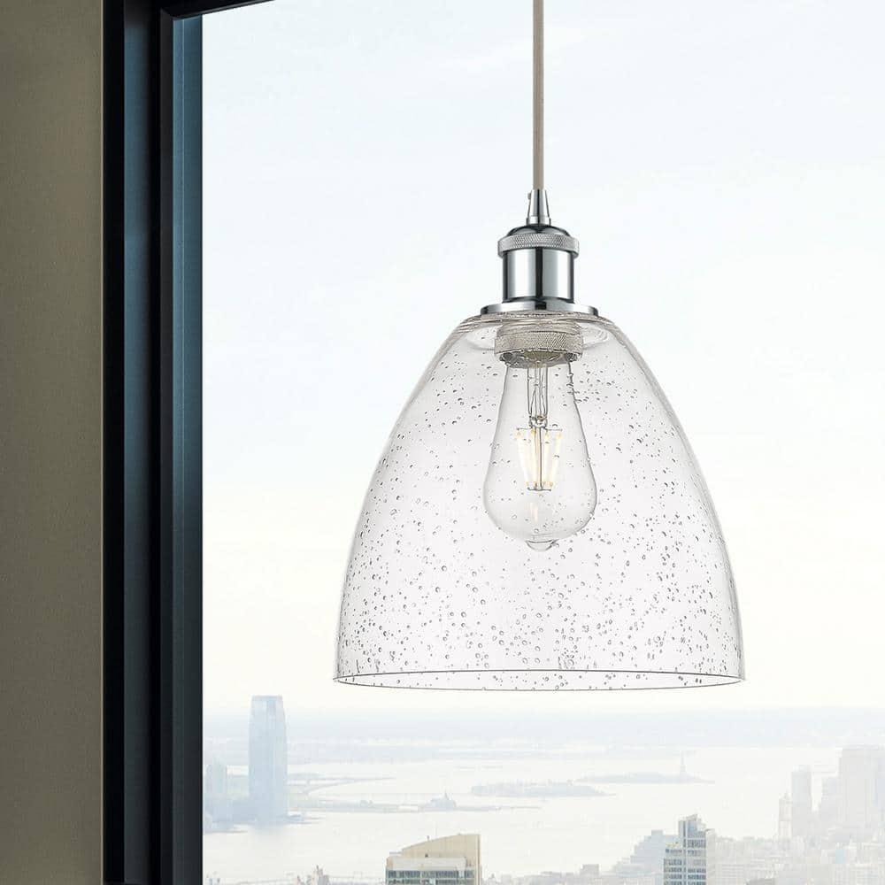 Ballston Sleek Mini Pendant Light in Polished Chrome and Glass