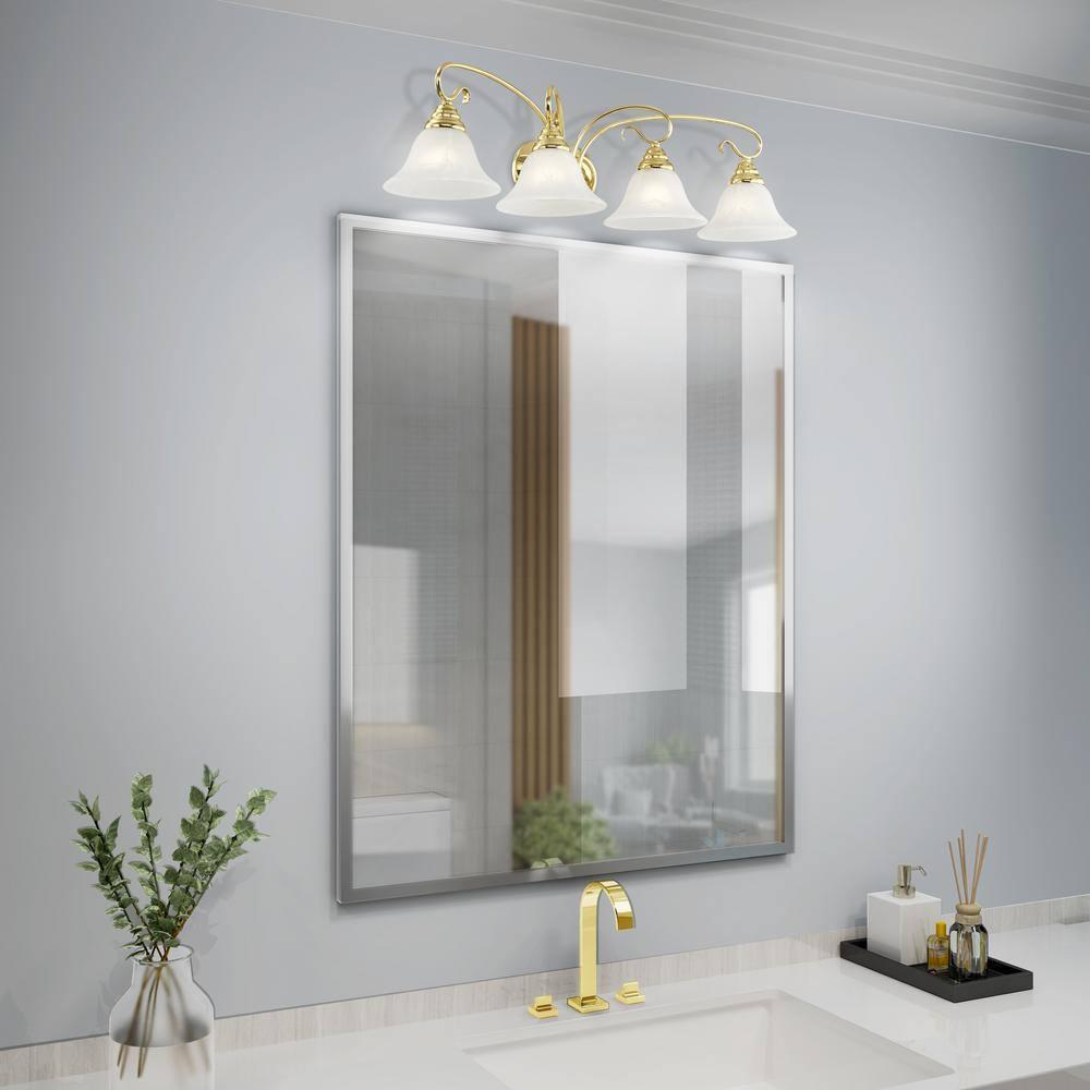Livex Lighting Coronado 4 - Light Vanity in  Polished Brass